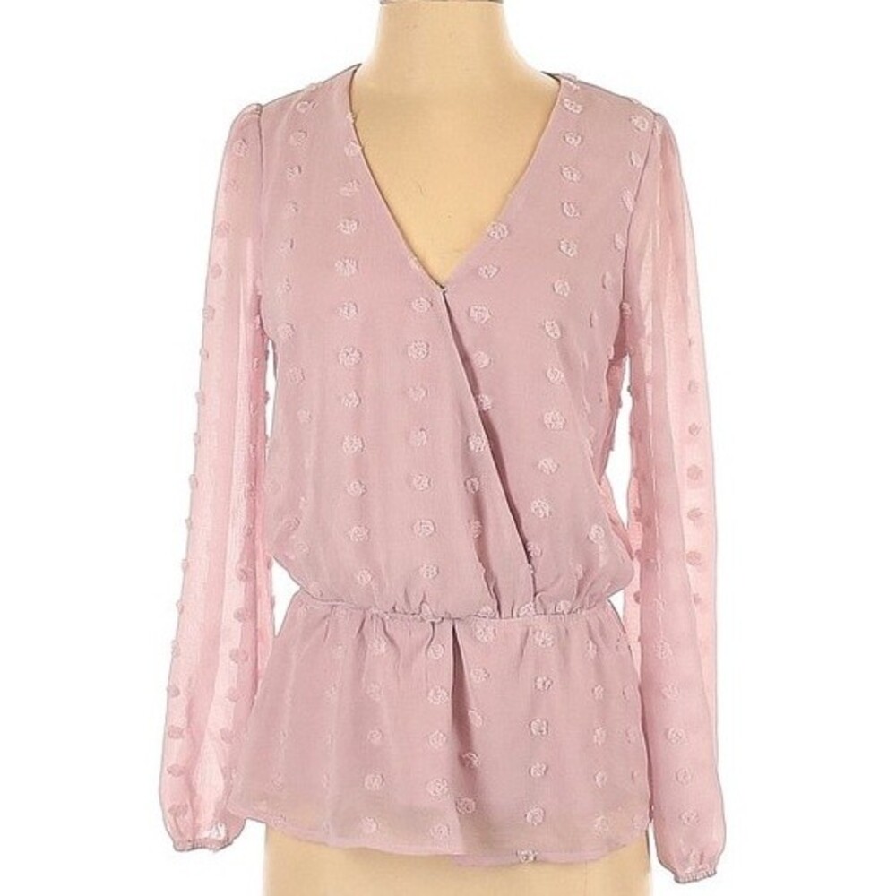Abbeline Powder Wrap Blouse